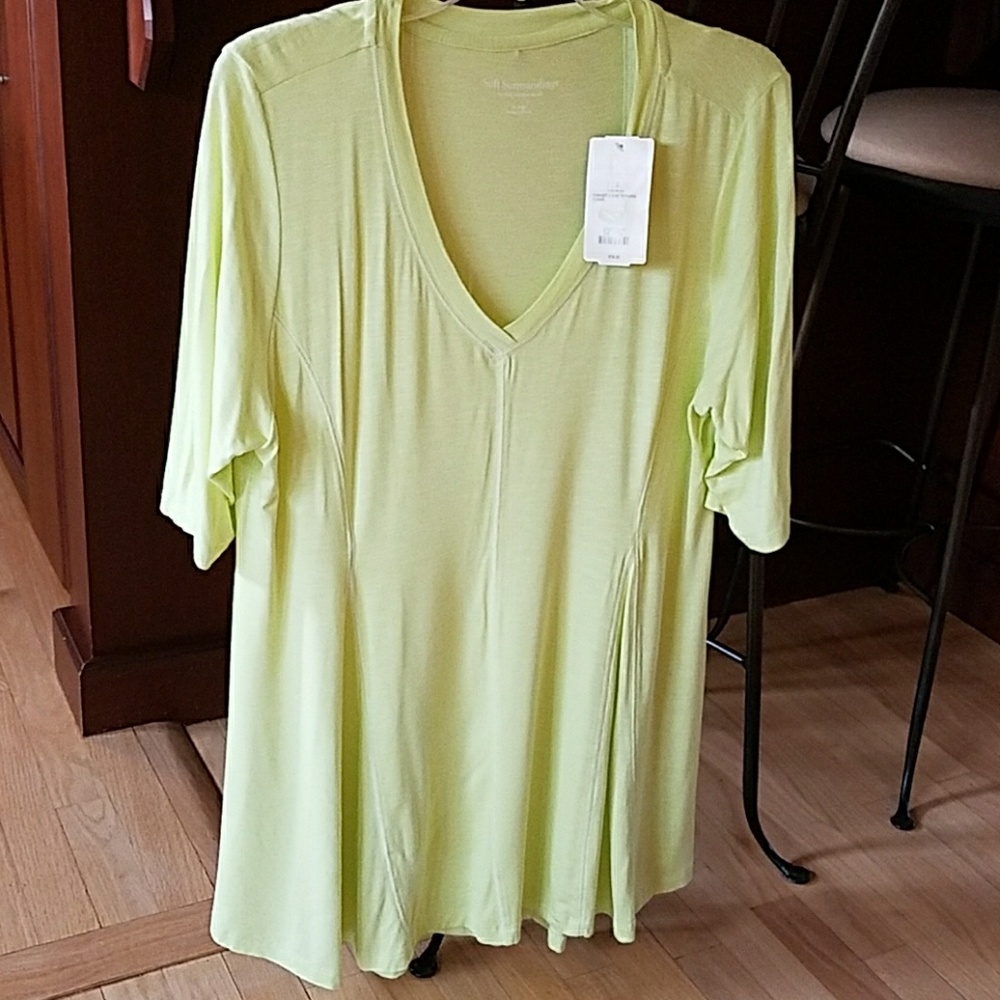 Soft Surroundings lime green top